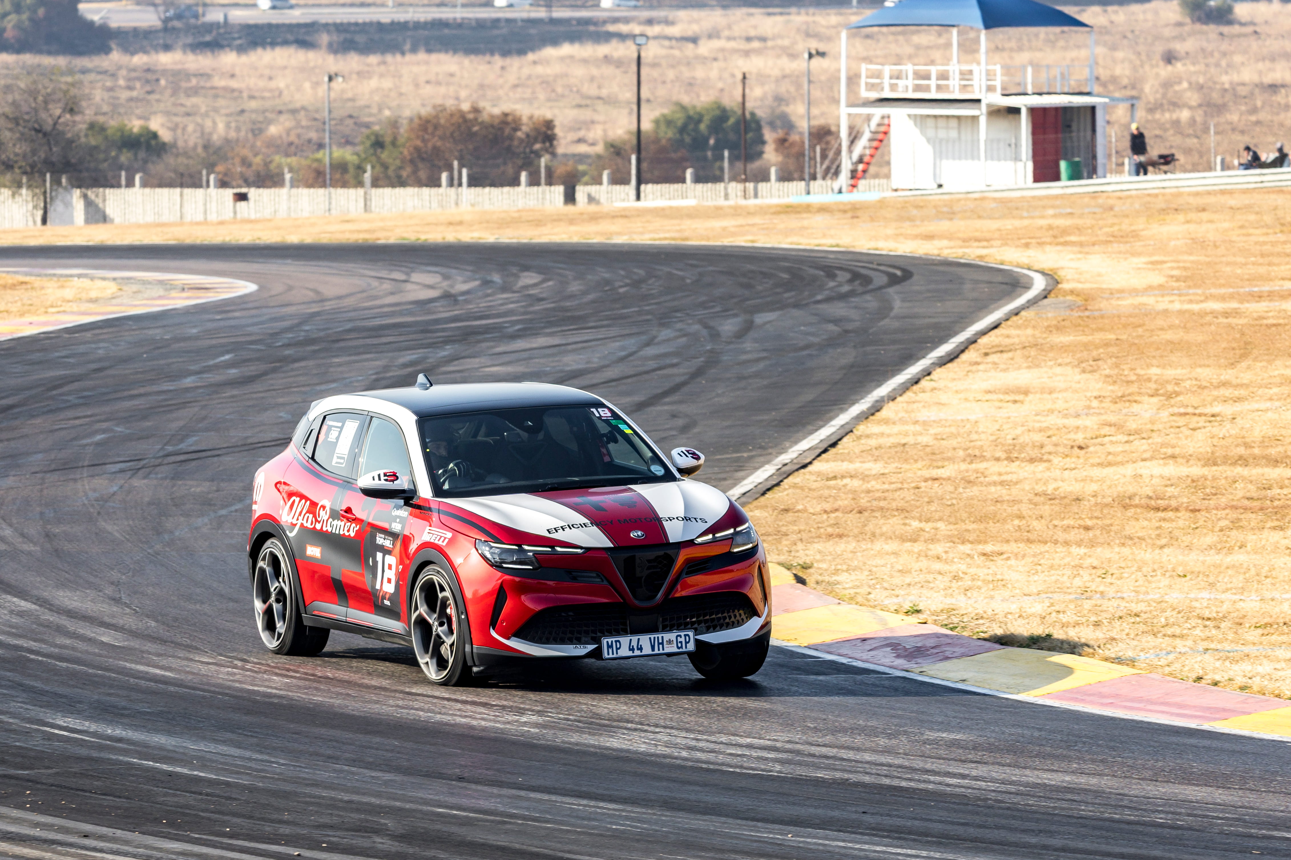 Efficiency Motorsports Junior race car driving through a circuit esses section